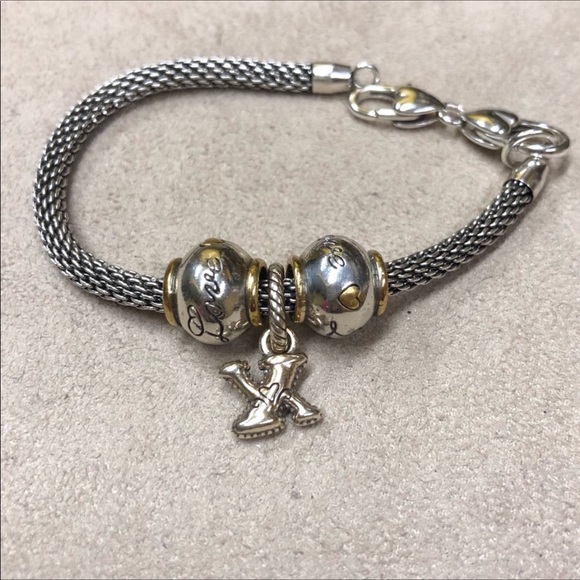 ❌SOLD❌Brighton initial x charm in silver with gold - Picture 3 of 3